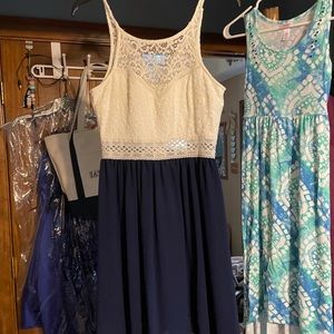 blue formal dress